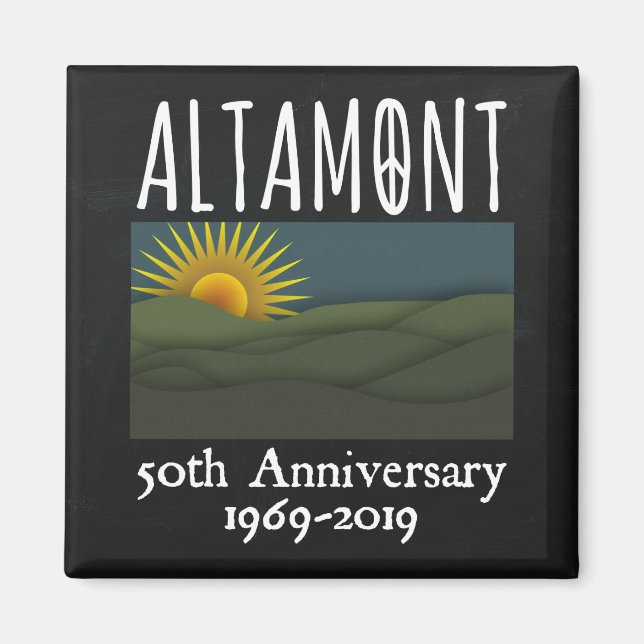 50 Jahre Altamont Speedway Free Konzert 1969 Magnet (Vorne)