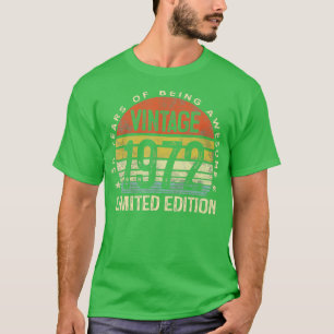 50 Jahre alte Geschenke Vintag 1972 Limited Editio T-Shirt