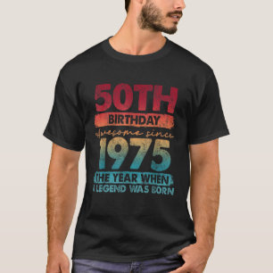 50 Jahre alte Geschenke Vintage 1975 limitierte Au T-Shirt