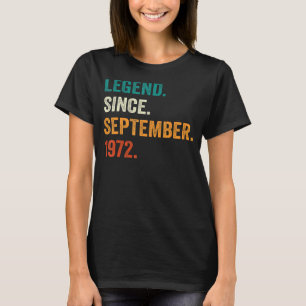 50 Jahre alte Geschenklee seit September 1972 50. T-Shirt