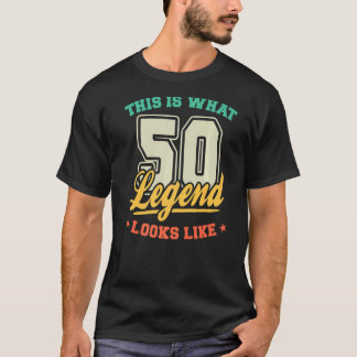 50 Jahre alte Legende, so sieht es aus wie 50 Retr T-Shirt