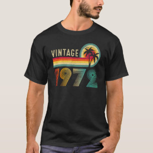 50 Jahre alte Männer Frauen Vintag 1972 Retro 50.  T-Shirt