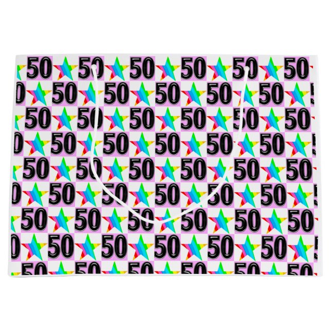 50 JAHRE ALTE SUPER STAR GROßE GESCHENKTÜTE (Vorderseite)