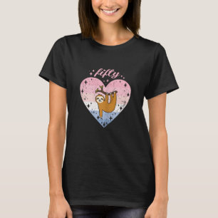 50 Jahre alte süße Faultier-Geburtstags-Girl 50. G T-Shirt