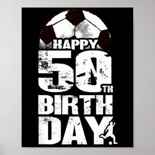 50 Jahre alte Vintage-Fußball-50. Geburtstags-T-Sh Poster