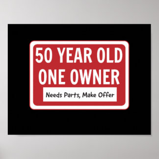 50 Jahre alter Besitzer Poster