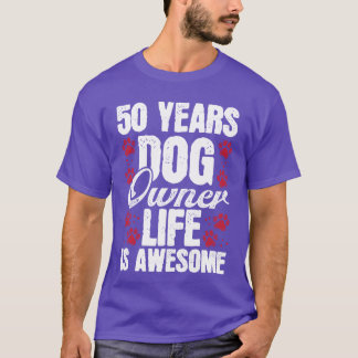 50 Jahre alter Hund Mama Hund Vater 50. Geburtstag T-Shirt