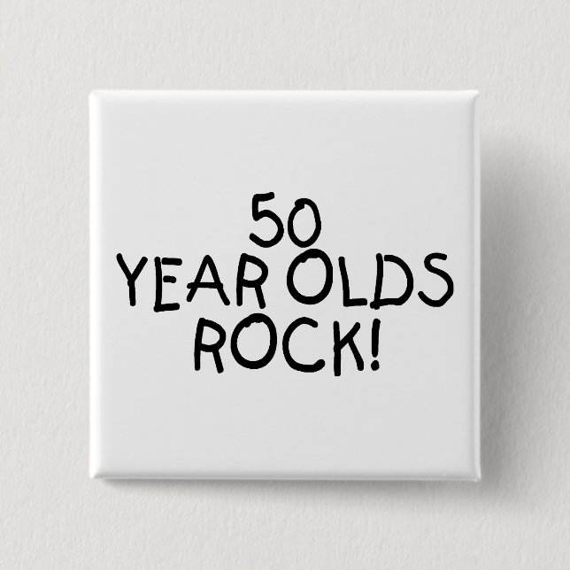50 Jahre alter Rock Button (Vorderseite)