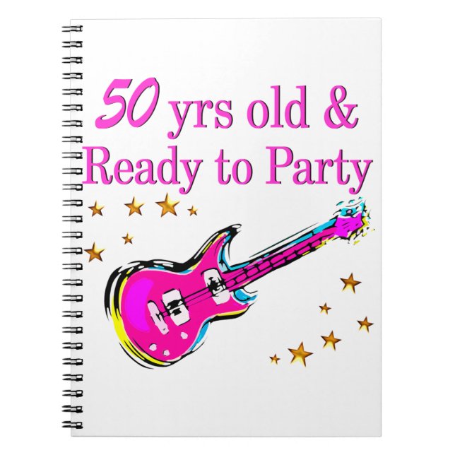 50 JAHRE ALTER ROCK STAR NOTIZBLOCK (Vorderseite)