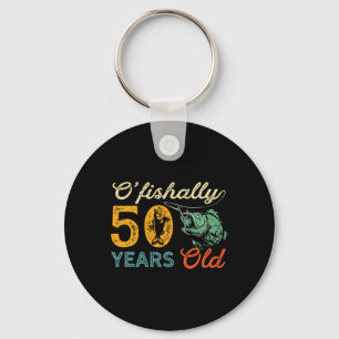 50 Jahre altes Fischgeschenk 50. Geburtstag Cool F Schlüsselanhänger