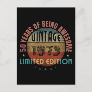 50 Jahre awesome vintage 1973 custom  Postkarte