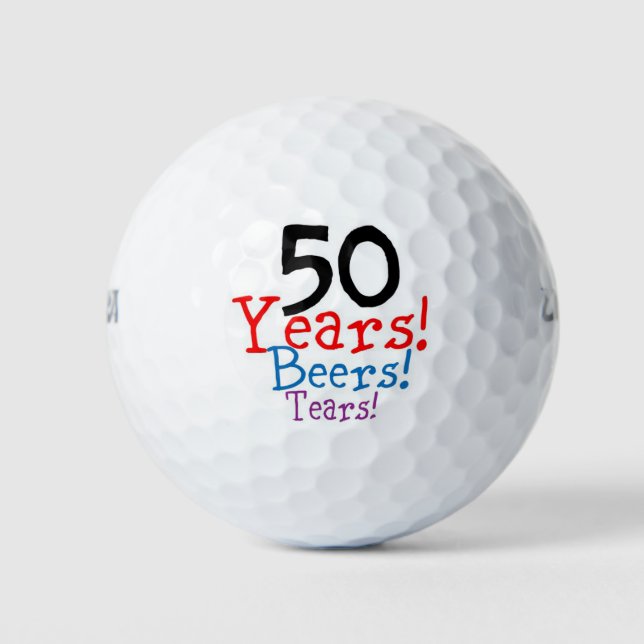 50 Jahre Biere Tränen Golfball (Vorderseite)