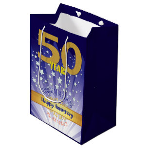 50 Jahre Erholung Jahrestag kühne Zahl Mittlere Geschenktüte