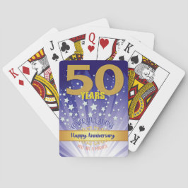 50 Jahre Erholung Jahrestag kühne Zahl Spielkarten