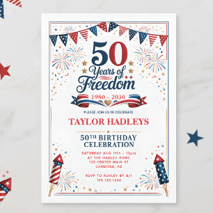 50 Jahre Freiheit 50. Geburtstag Einladung