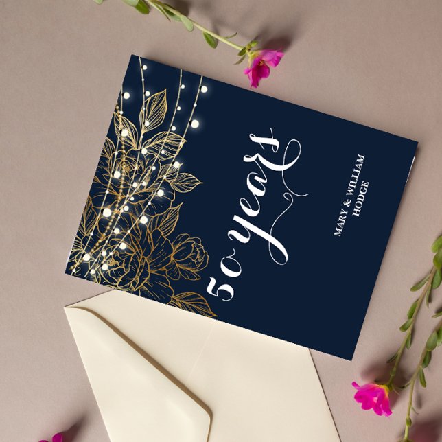 "50 Jahre für immer: Ein Jubiläum, an den man sich Postkarte (Von Creator hochgeladen)