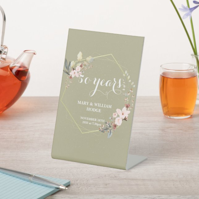 "50 Jahre für immer: Ein Jubiläum, an den man sich Sockelschild (In SItu)