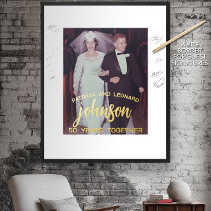 50 Jahre gemeinsam - Foto zum Hochzeitstag Foliendrucke