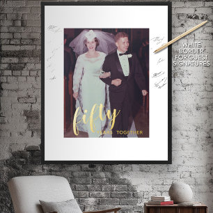 50 Jahre gemeinsam - Foto zum Hochzeitstag Foliendrucke