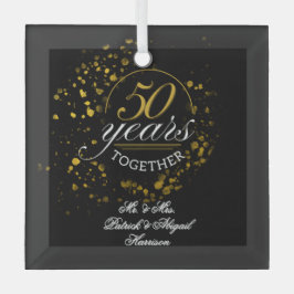 50 Jahre gemeinsam Goldenes Hochzeitstag Ornament Aus Glas