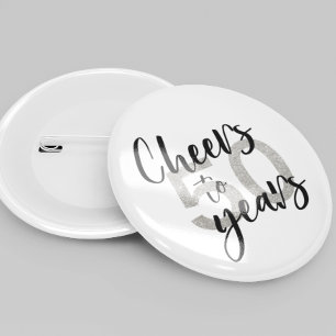 50 Jahre Glitzer 50. Geburtstag Button