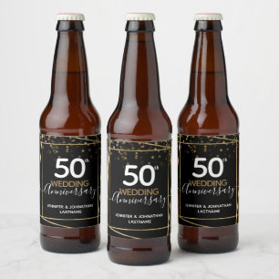 50 Jahre Gold Border Fvor Bierflaschenetikett