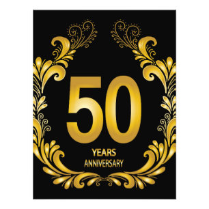 50 Jahre Gold Glitzer Jubiläum Fotodruck