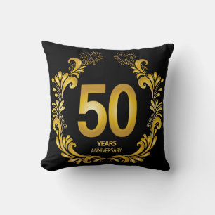 50 Jahre Gold Glitzer Jubiläum Kissen