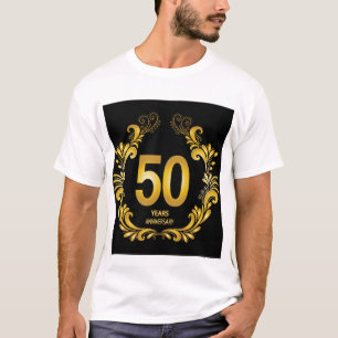 50 Jahre Gold Glitzer Jubiläum T-Shirt