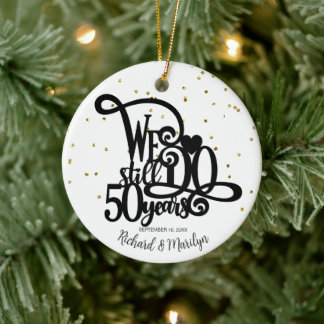 50 Jahre Gold Personalisiert Keramik Ornament