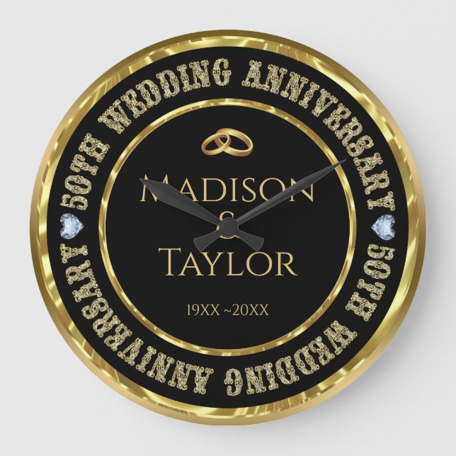 50 Jahre Gold Rings Große Uhr (Vorderseite)