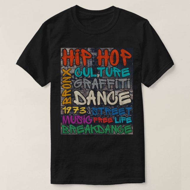 50 Jahre Hip Hop Culture Graffiti T-Shirt (Design vorne)