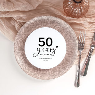 50 Jahre Hochzeit Jubiläum Teller Insert  Einladung