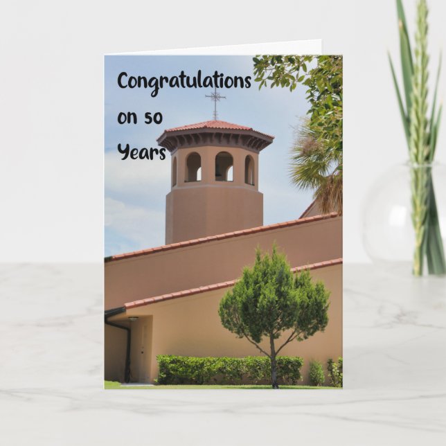 50 Jahre Jahrestag der Kirche Karte (Vorderseite)
