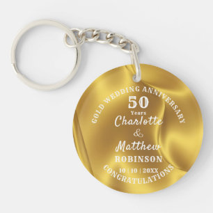 50 Jahre Jubiläum Goldene Hochzeit personalisierte Schlüsselanhänger