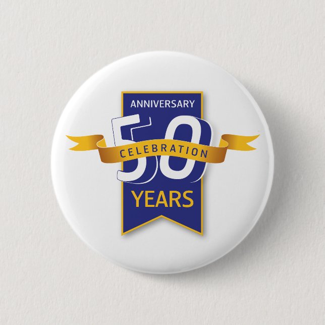 50 Jahre Jubiläumsdesign Button (Vorderseite)