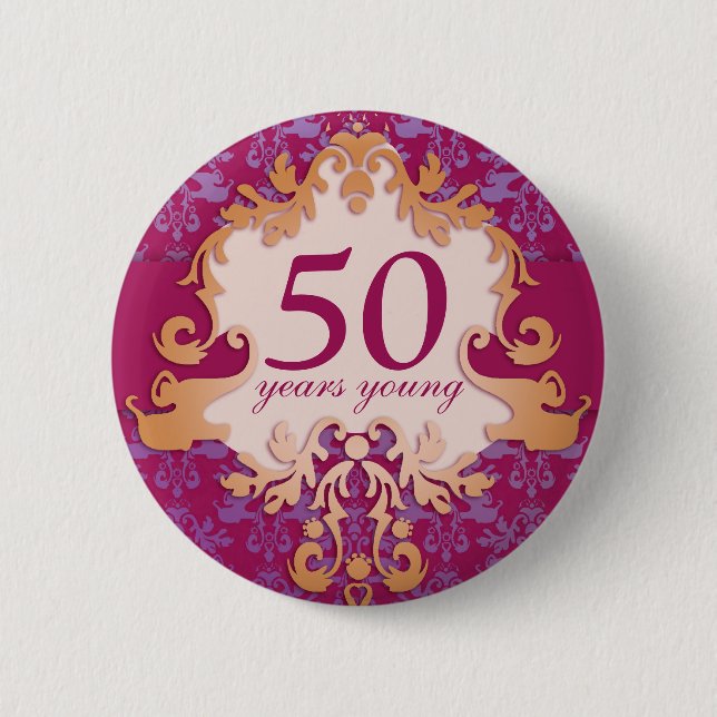 "50 Jahre junge" Button (Vorderseite)