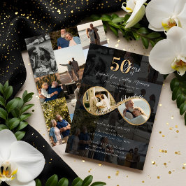 50 Jahre Liebe Infinity-Fotocollage Jubiläum Einladung