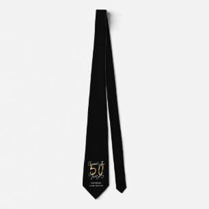50 Jahre modernes Schwarz und Gold Krawatte