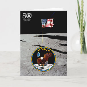 50. Jahre Mond-Landungs-, Insignien u. Karte