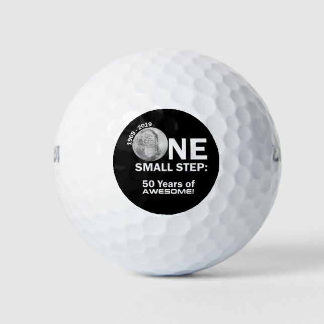50 Jahre Mondlandung. Golfball (Vorderseite)
