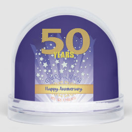 50 Jahre nüchterne Erholung Jahrestag kühne Zahl Schneekugeln