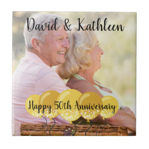 50 Jahre Personalisiertes Foto Tile Trivet Fliese