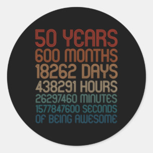 50 Jahre Phantastisch 50. Countdown 50. Runder Aufkleber