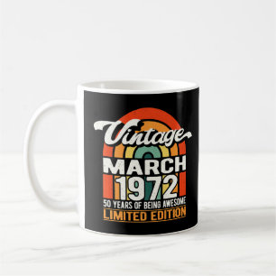 50 Jahre Phantastischer März 1972 Vintag 50. Kaffeetasse