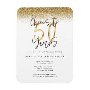 50 Jahre Schwarz und Gold, modernes Design Magnet