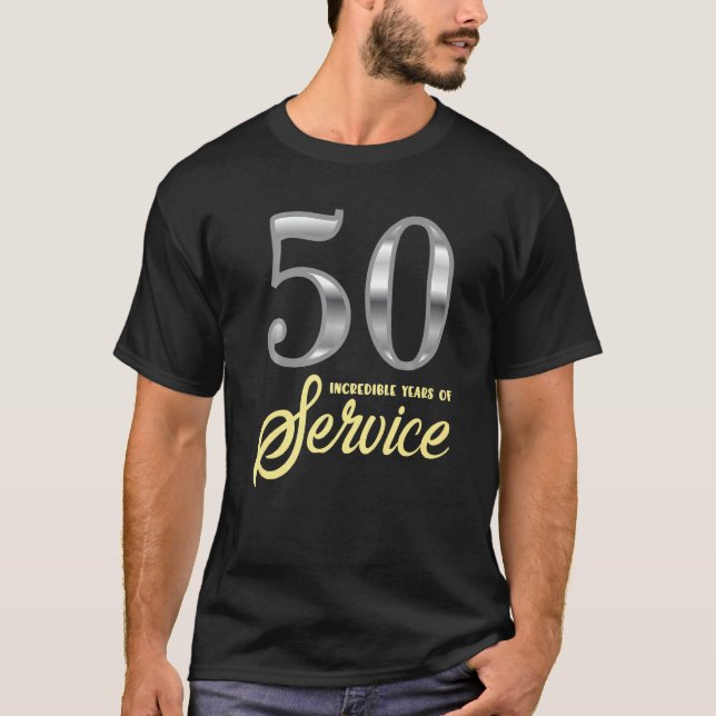 50 Jahre Service 50 Jahre Anfänger T-Shirt (Vorderseite)