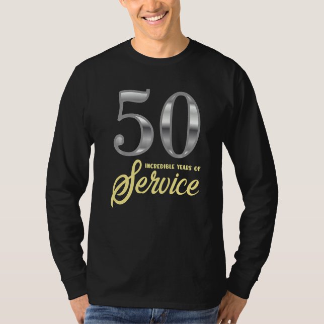 50 Jahre Service 50 Jahre Anfänger T-Shirt (Vorderseite)