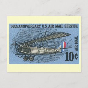 50 Jahre US Air Mail Service Postkarte