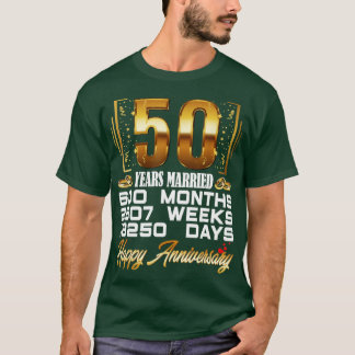 50 Jahre Verheiratetes sonniges 50. Hochzeitstag T-Shirt